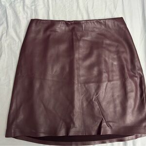Express Deep Burgundy Mini Skirt